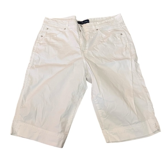 Bandolinoblu Women’s Capri Pants High-Rise Relaxed Straight Cotton White 14 - Picture 1 of 6